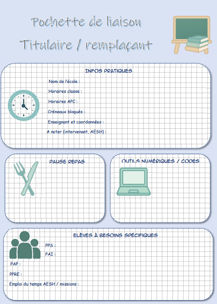 Fiche de liaison Remplaçant/Titulaire