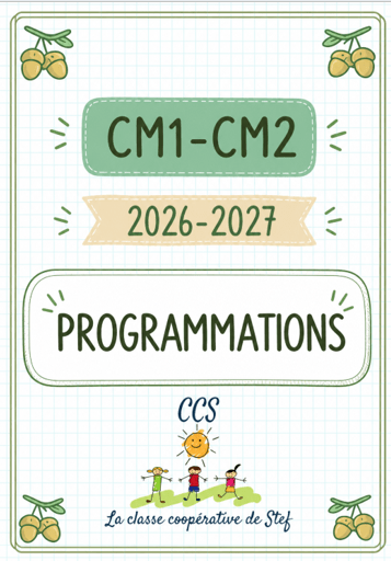 Programmations CM1-CM2 2026-2027 : à télécharger !