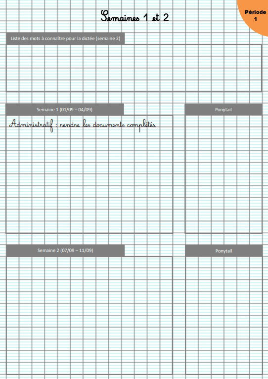 Cahier de textes